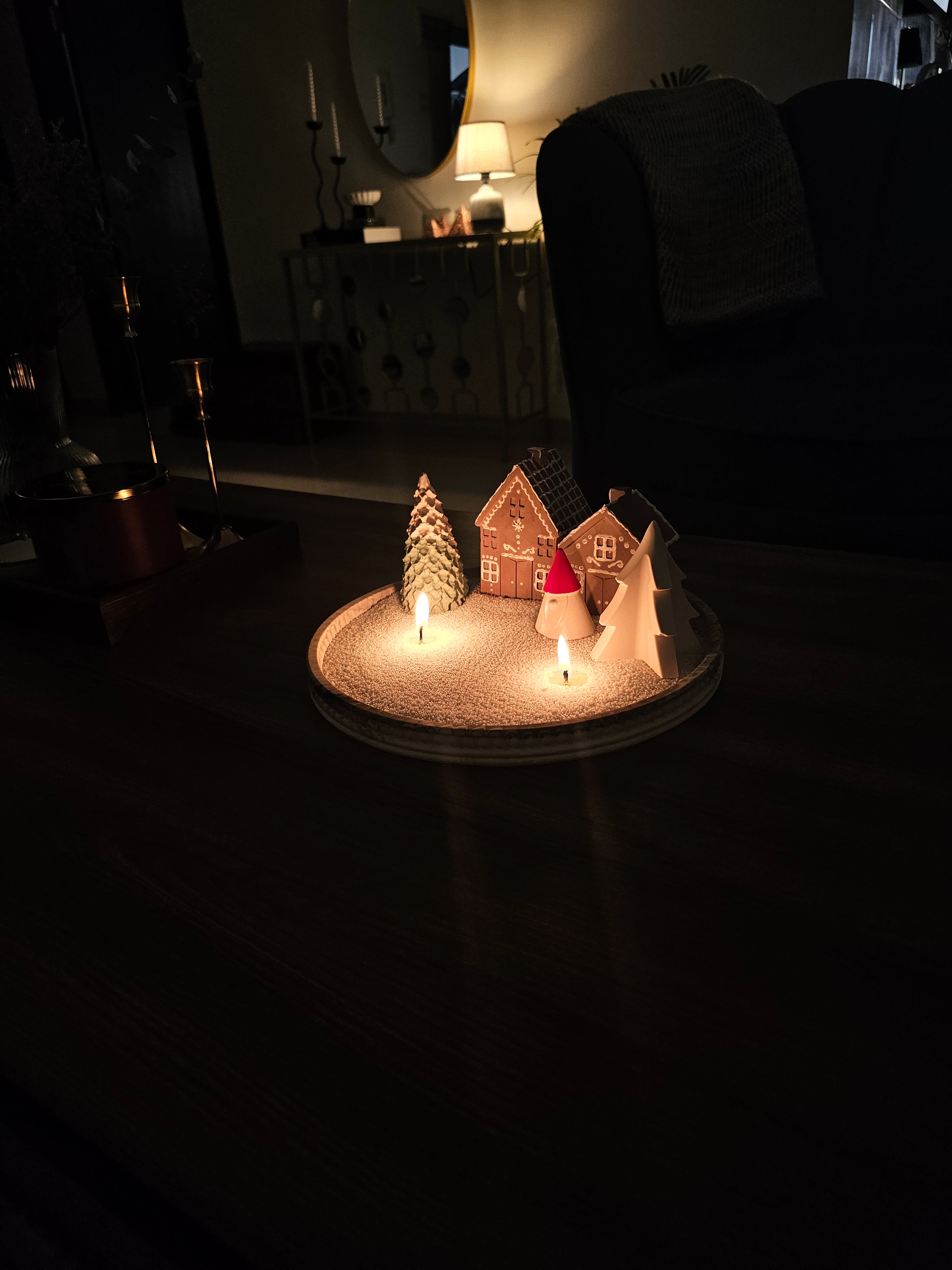 Gingerbread-Snow Village (Festive Tray Set)